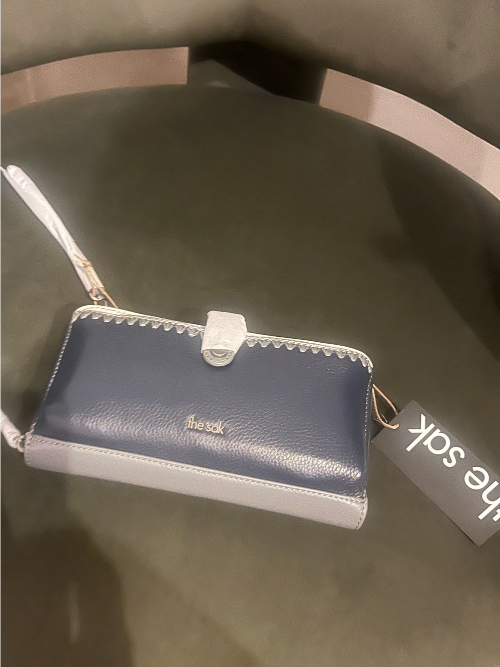The Sak Navy and Light Gray Wristlet Wallet